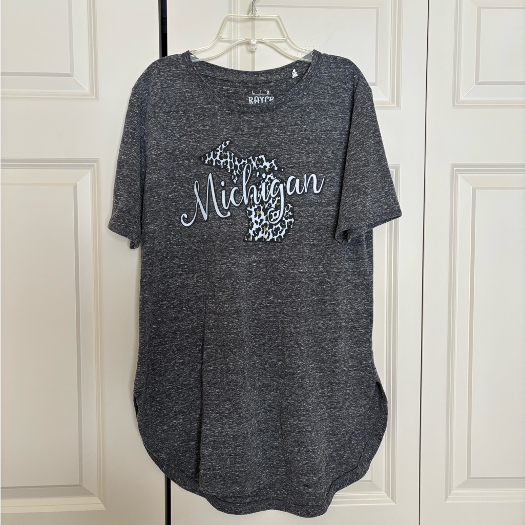 Royce Brand Charcoal Michigan Graphic Womens Tee